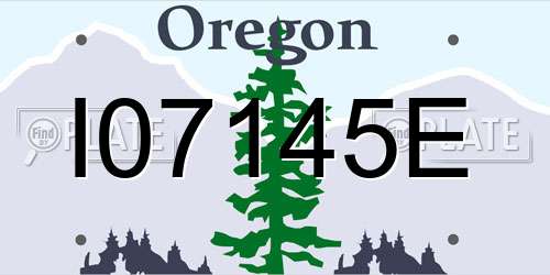 I07145E Oregon License Plate