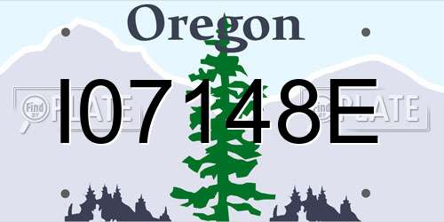 I07148E Oregon License Plate