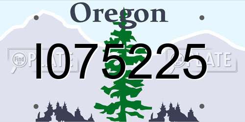 I075225 Oregon License Plate