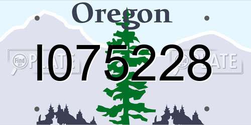I075228 Oregon License Plate