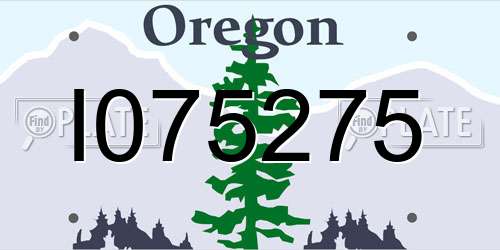 I075275 Oregon License Plate