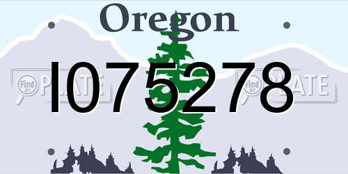 I075278 Oregon License Plate