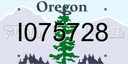 I075728 Oregon License Plate