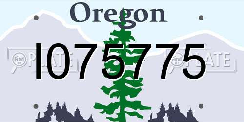 I075775 Oregon License Plate