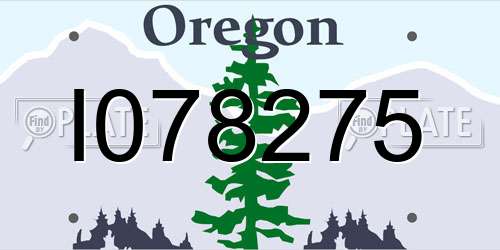 I078275 Oregon License Plate