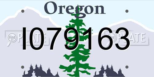 I079163 Oregon License Plate