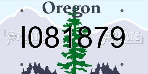 I081879 Oregon License Plate