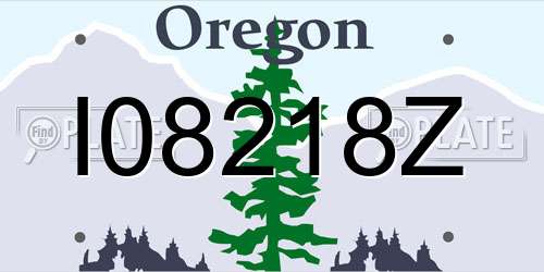 I08218Z Oregon License Plate