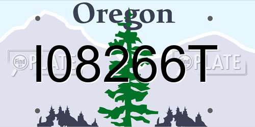 I08266T Oregon License Plate