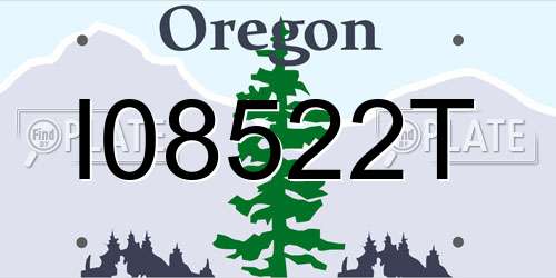 I08522T Oregon License Plate