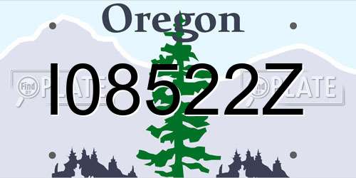 I08522Z Oregon License Plate