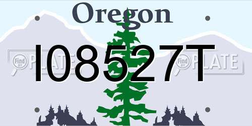 I08527T Oregon License Plate
