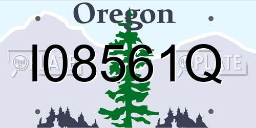 I08561Q Oregon License Plate