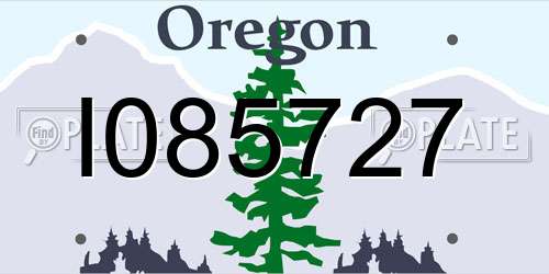 I085727 Oregon License Plate