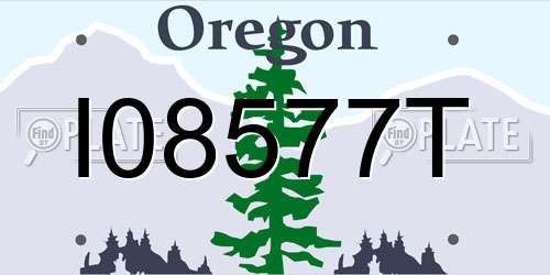 I08577T Oregon License Plate