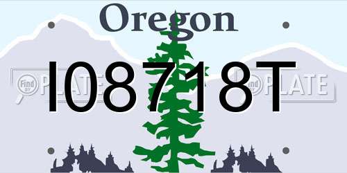 I08718T Oregon License Plate