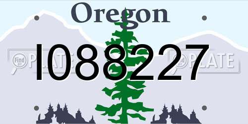 I088227 Oregon License Plate