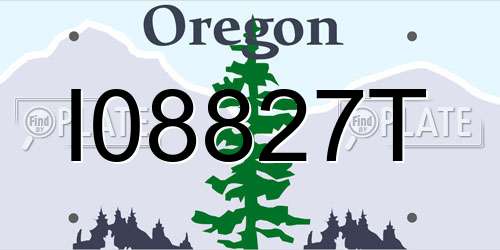 I08827T Oregon License Plate