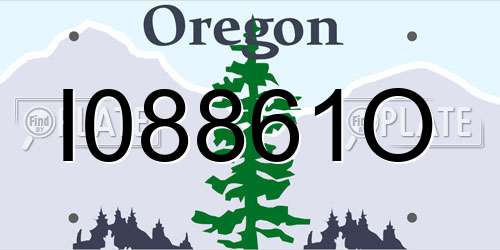 I08861O Oregon License Plate
