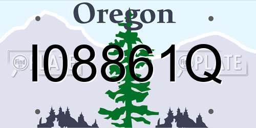 I08861Q Oregon License Plate