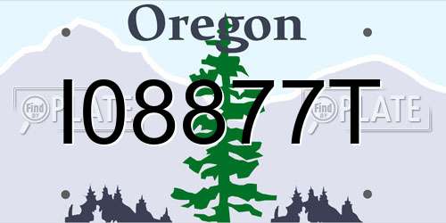 I08877T Oregon License Plate