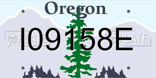 I09158E Oregon License Plate
