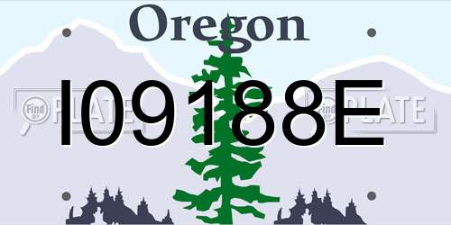 I09188E Oregon License Plate