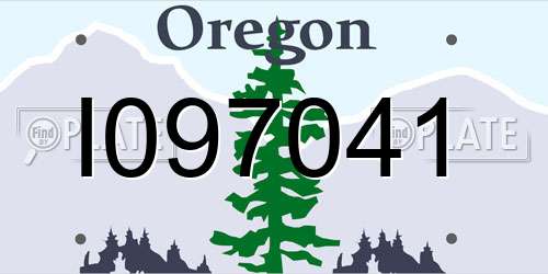 I097041 Oregon License Plate