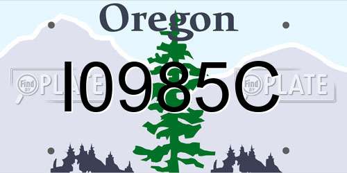 I0985C Oregon License Plate