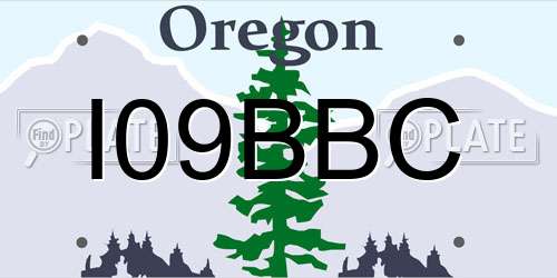 I09BBC Oregon License Plate
