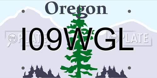 I09WGL Oregon License Plate