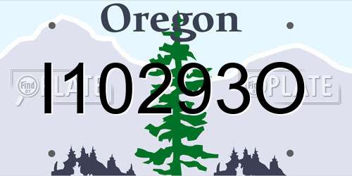 I10293O Oregon License Plate