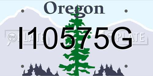I10575G Oregon License Plate