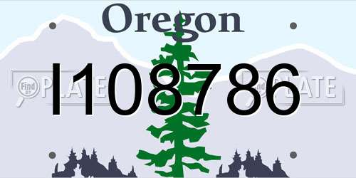 I108786 Oregon License Plate