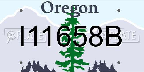I11658B Oregon License Plate