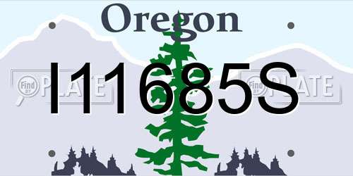 I11685S Oregon License Plate