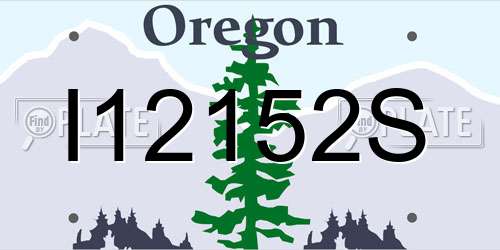 I12152S Oregon License Plate