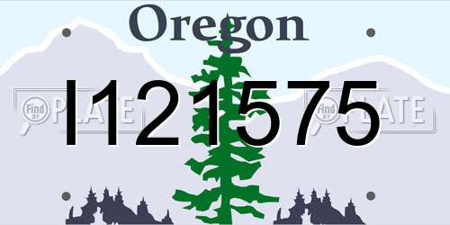 I121575 Oregon License Plate