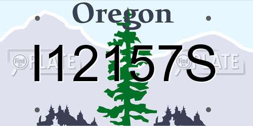 I12157S Oregon License Plate