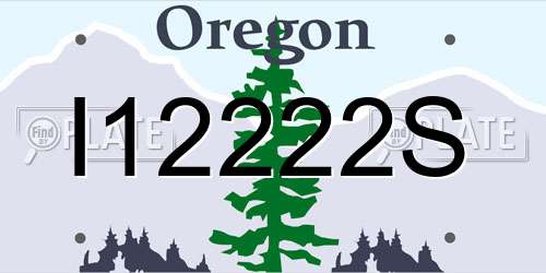 I12222S Oregon License Plate