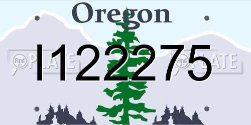 I122275 Oregon License Plate