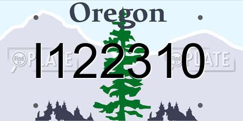 I122310 Oregon License Plate