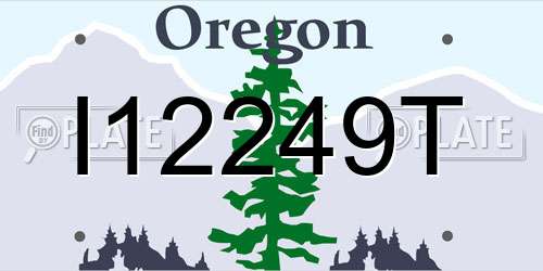 I12249T Oregon License Plate