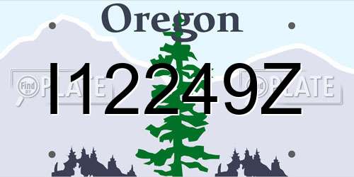 I12249Z Oregon License Plate