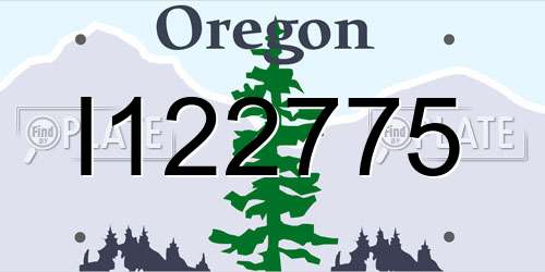 I122775 Oregon License Plate