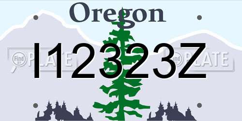 I12323Z Oregon License Plate