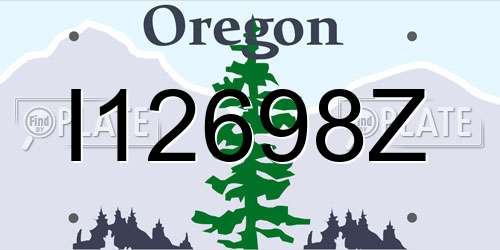 I12698Z Oregon License Plate