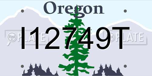 I12749T Oregon License Plate