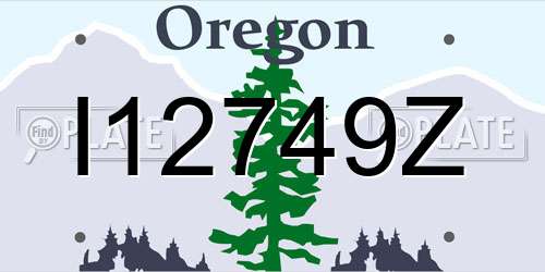 I12749Z Oregon License Plate