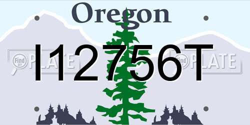 I12756T Oregon License Plate